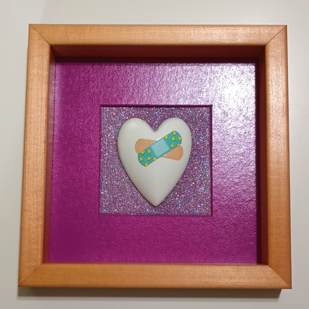 OOAK Handmade 'Healing Heart' PTSD Awareness Therapy Art - Picture 1 of 8